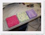 TheSquares * November 2004 -- Here is the fabric I chose, cut into 6 inch squares. * 400 x 300 * (22KB)